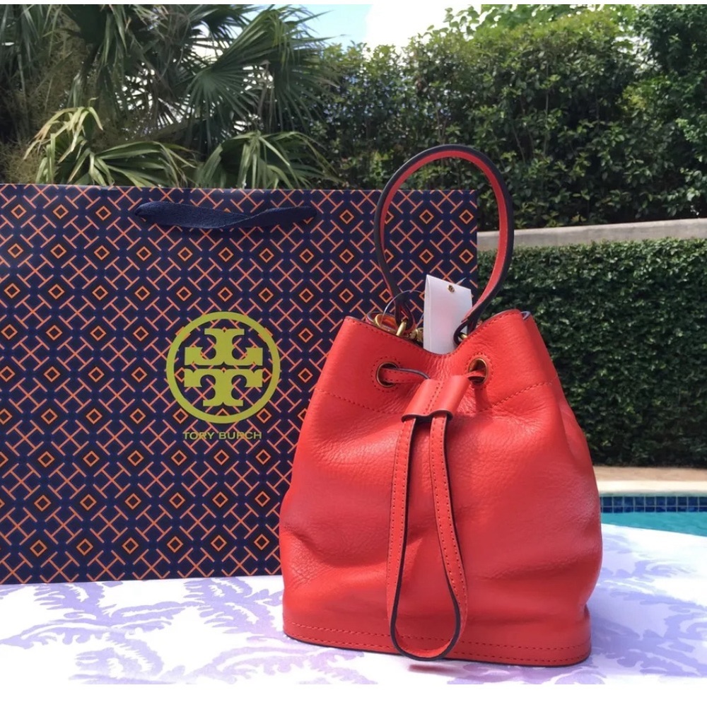 Authentic Tory Burch, Mini Bucket Bag Blaze, NWT
